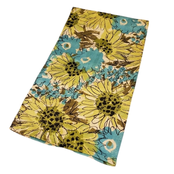 Mid-century floral dish towel - Picture 1 of 6